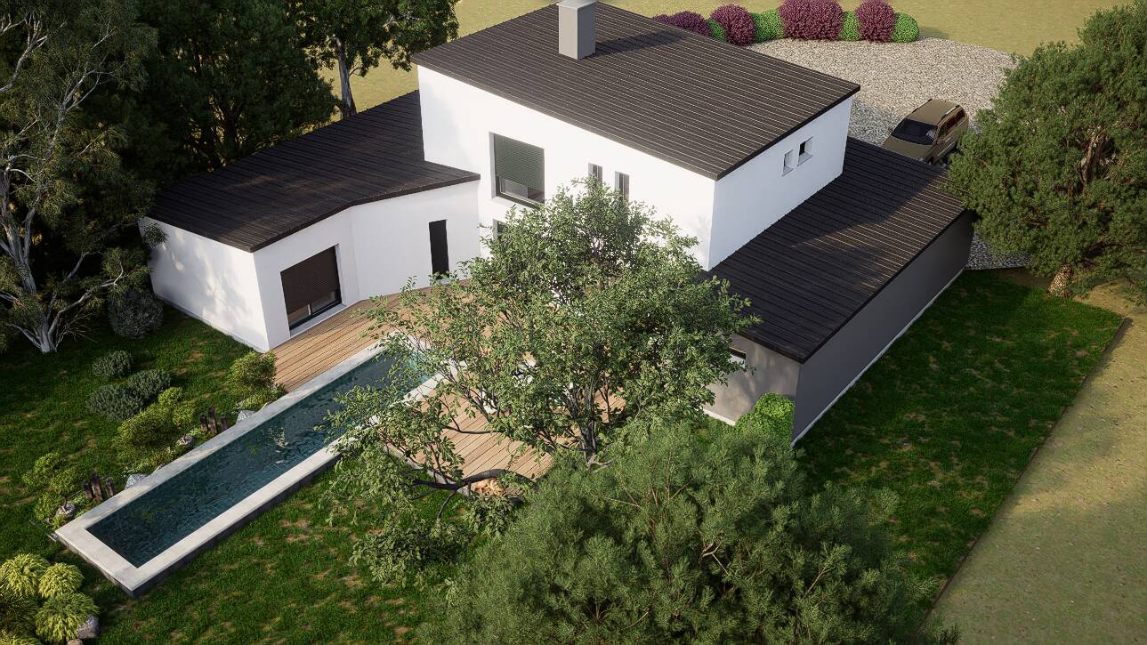Maisons CARON - Affichage 3D 'Vue du ciel'