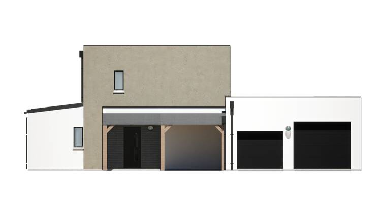 Maisons CARON - /images/projetsfacade nord maison moderne bicolore carport guipry messac 35