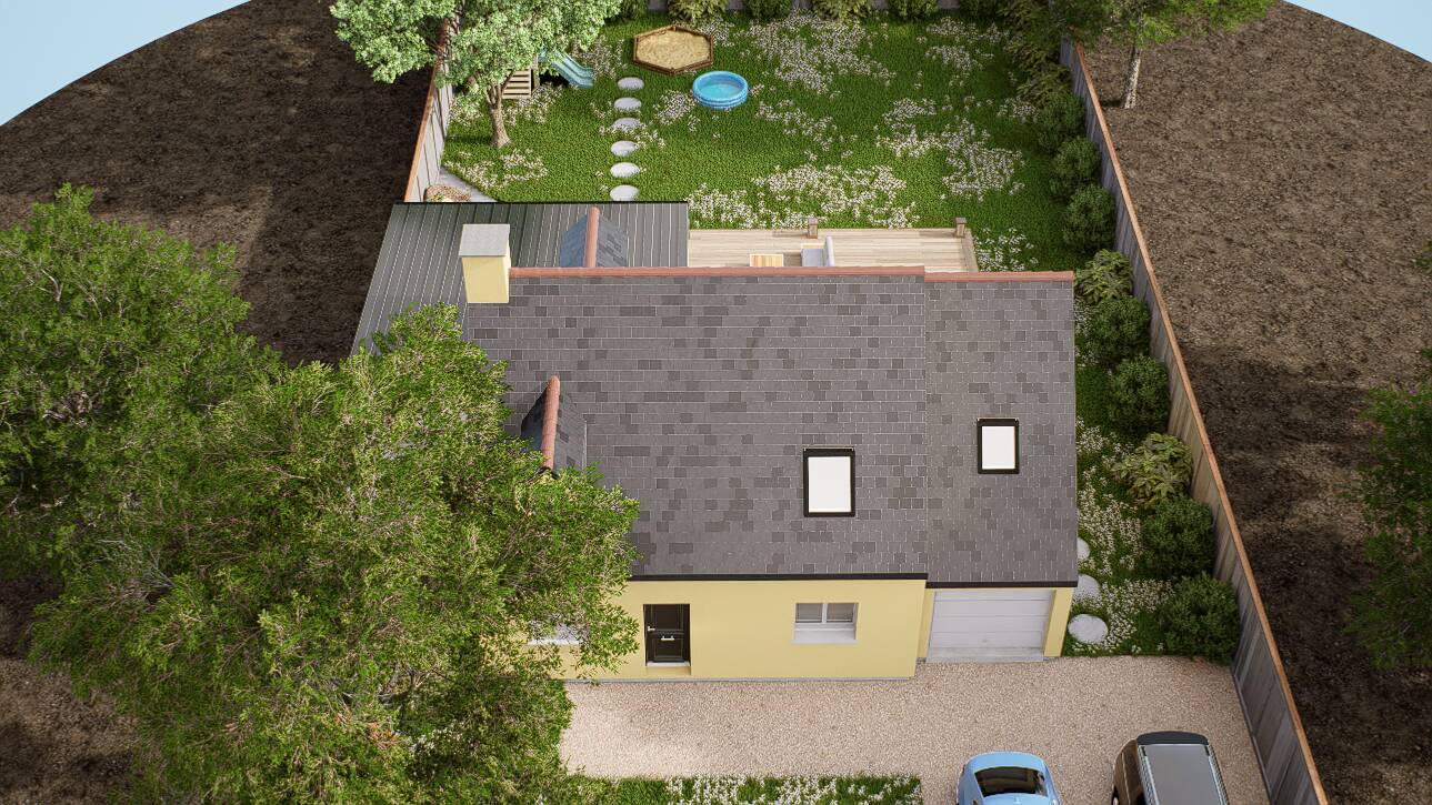 Maisons CARON - Affichage 3D 'Vue du ciel'