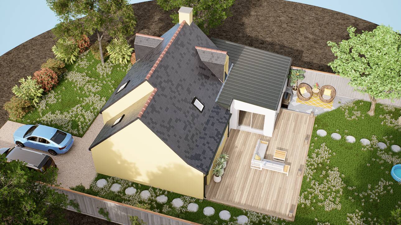 Maisons CARON - Affichage 3D 'Vue du ciel'