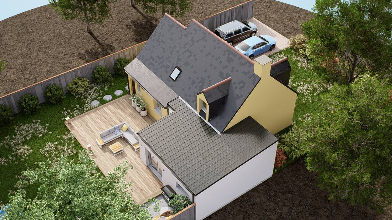 Maisons CARON - Affichage 3D 'Vue du ciel'
