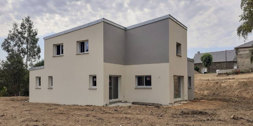 Maisons CARON - /images/projetsapres livraison realisation construction maison moderne etage bicolore plechatel 35