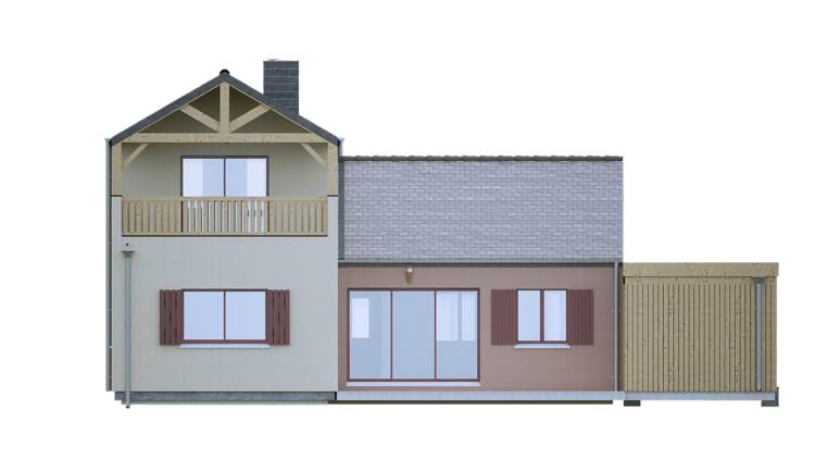 Maisons CARON - /images/projetsfacade ouest maison volume simple carport terrasse etage lotissement batiment de frande bain de bretagne 35