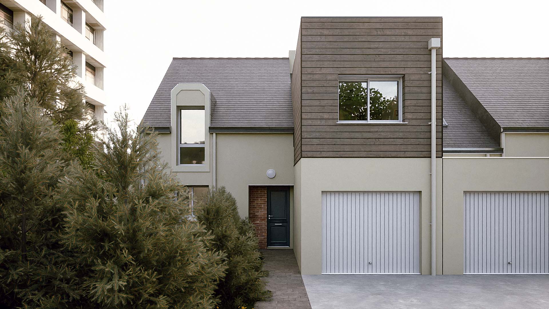 Maisons CARON - /images/projetsprojet surelevation bardage bois extension maison traditionnelle mitoyenne lotissement rennes 35