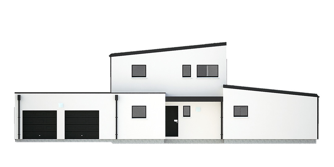 Maisons CARON - /images/projetsfacade nord maison moderne etage double garage constructeur la dominelais 35