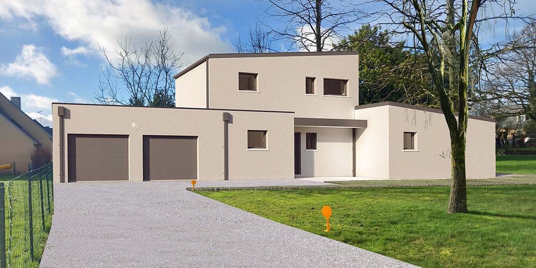 Maisons CARON - /images/projetslivraison construction maison moderne double garage permis de construire la dominelais 35
